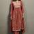 Orange georgette embroidered sequins work ethnic kurta set with matching dupatta