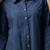 Navy blue embroidered cotton blend co-ord set