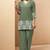Green embroidered cotton blend co-ord set