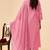 Pink pure cotton embroidered thread work ethnic kurta set with matching dupatta