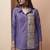 Women's lavender embroidered cotton blend co-ord set