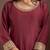 Wine chinon embroidered zari work ethnic kurta set with matching dupatta