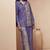 Women's lavender embroidered cotton blend co-ord set
