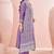 Lavender chinon embroidered thread work ethnic kurta set with matching dupatta