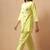 Yellow embroidered handwork cotton blend co-ord set