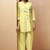 Yellow embroidered handwork cotton blend co-ord set
