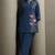 Women's pure cotton bird embroidered straight kurta with solid pure cotton pants co-ord set