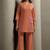 Women's pure cotton bird embroidered straight kurta with solid pure cotton pants