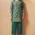 Women's rama green jacquard vichitra silk co-ord set