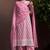 Pink pure cotton embroidered thread work ethnic kurta set with matching dupatta