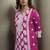 Green chinon embroidered thread work ethnic kurta set with matching dupatta