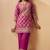 Women's pink jacquard vichitra silk co-ord set