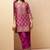 Women's pink jacquard vichitra silk co-ord set