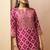 Women's pink jacquard vichitra silk co-ord set