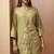 Green embroidered mirror work co-ord set