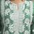 Green chinon embroidered thread work ethnic kurta set with matching dupatta