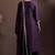Wine silk blend embroidered zari work ethnic kurta set with matching dupatta