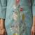 Dusty teal embroidered mirror work co-ord set