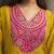 Red chinon embroidered sequins work ethnic kurta set with matching dupatta