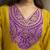 Yellow chinon embroidered sequins work ethnic kurta set with matching dupatta