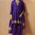 Purple silk blend embroidered sequins work ethnic kurta set with matching dupatta