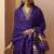 Purple silk blend embroidered sequins work ethnic kurta set with matching dupatta