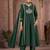 Green chinon embroidered sequins work ethnic kurta set with matching dupatta