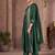 Green chinon embroidered sequins work ethnic kurta set with matching dupatta