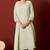 Green pure cotton embroidered chikankari ethnic kurta set with matching dupatta