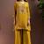 Mustard silk blend embroidered mirror work ethnic kurta set with matching dupatta