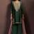 Green silk blend embroidered sequins work ethnic kurta set with matching dupatta