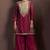 Red silk blend embroidered zari work ethnic kurta set with matching dupatta