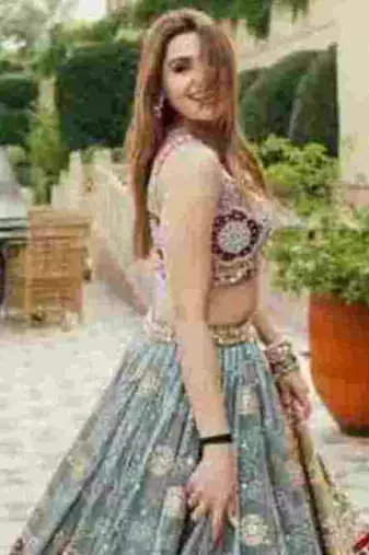 Sky Blue Navratri Lehenga Choli With Dupatta
