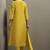 Mustard chinon floral printed ethnic kurta set with matching dupatta