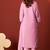 Pink pure cotton embroidered chikankari ethnic kurta set with matching dupatta