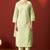 Green pure cotton embroidered chikankari ethnic kurta set with matching dupatta