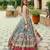 Grey Mirror Navratri Lehenga Choli With Dupatta