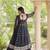 Black Cotton Readymade Navratri Lehenga Choli with Bandhej & Patchework
