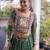 D Green Georgette Readymade Navratri Lehenga Choli with Kutchi & Patchework