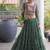 D Green Georgette Readymade Navratri Lehenga Choli with Kutchi & Patchework