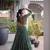D Green Georgette Readymade Navratri Lehenga Choli with Kutchi & Patchework