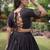 Black Cotton Readymade Navratri Lehenga Choli with Kutchi & Patchework