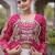 Rani&White Cotton Readymade Navratri Lehenga Choli with Leheriya & Patchework
