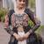Black&White Cotton Readymade Navratri Lehenga Choli with Leheriya & Patchework