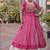Rani&White Cotton Readymade Navratri Lehenga Choli with Bandhej & Patchework