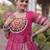 Rani&White Cotton Readymade Navratri Lehenga Choli with Bandhej & Patchework