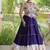 Violet Rayon Readymade Navratri Lehenga Choli with Kutchi Work