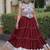 Maroon Rayon Readymade Navratri Lehenga Choli with Kutchi Work