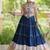 Teal Rayon Readymade Navratri Lehenga Choli with Kutchi Work