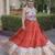 Rust Rayon Readymade Navratri Lehenga Choli with Kutchi Work
